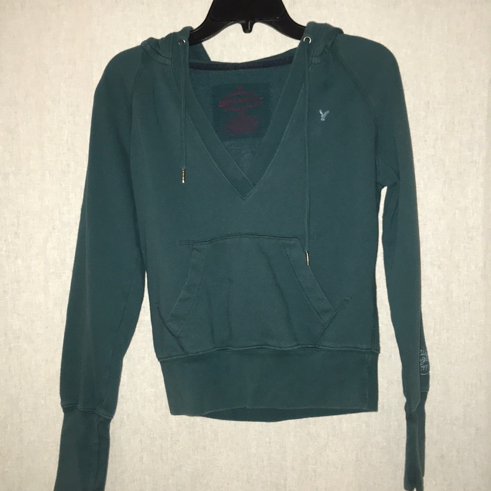 V-neck hoodie